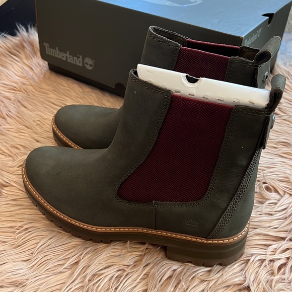 timberland booties COURMAYEUR VALLEY CHELSEA BOOTS green new - Picture 6 of 15